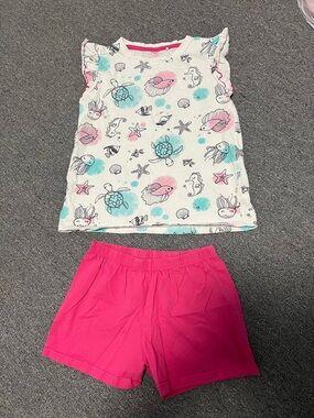 Girls' Sea Creatures Matching Set - Pink & Aqua